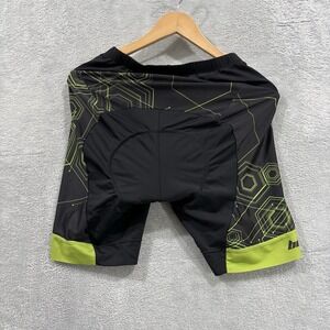 Beroy Cycling Shorts Padded Men's XL Biking Bicycle Black Yellow Active Stretch